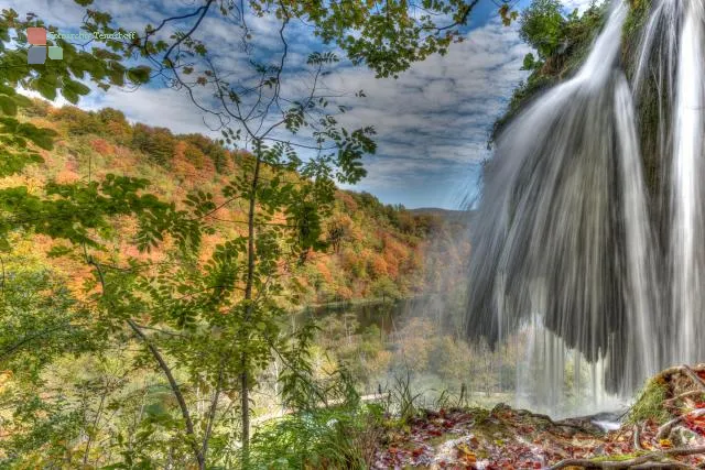 Waterfall on the Plitvice Lakes