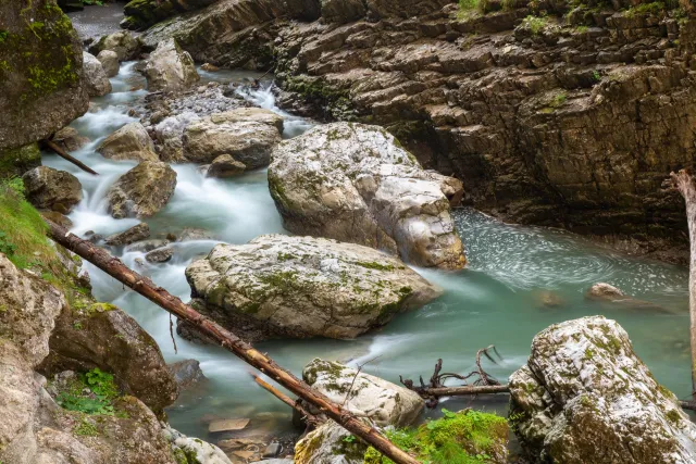 In der Breitachklamm 2,5 s bei f / 22