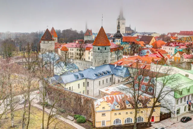 View of the old town of Tallinn