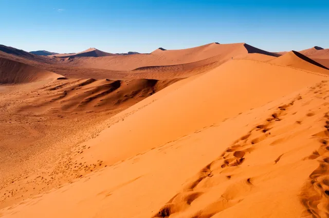 The dune landscape around Dune 45 in the Namib