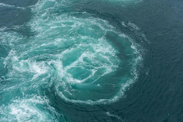 The huge Naruto whirlpools