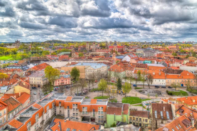 View of Vilnius from the steeple of St. John's Church