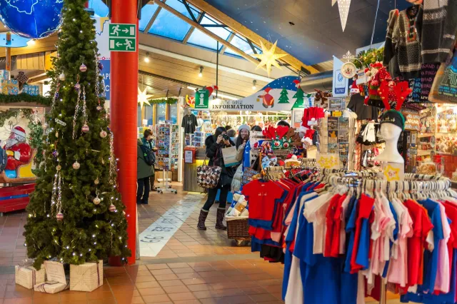 In Santa's shop at the Arctic Circle