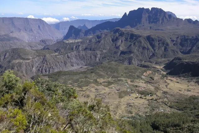 The mountain village of Marla in the Cirque de Mafate