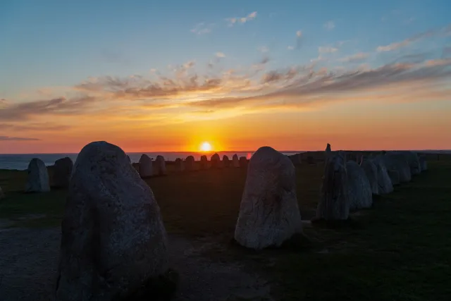 Sonnenuntergang über Ales stenar