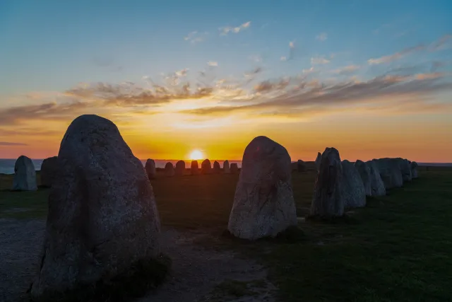 Sonnenuntergang über Ales stenar