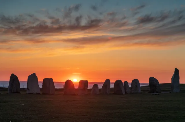 Sunset over Ale's Stones