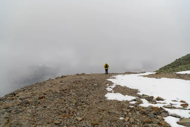 Views and buildings on the Gaustatoppen