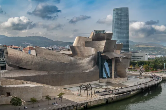 The Guggenheim Museum made from 60 tons of titanium