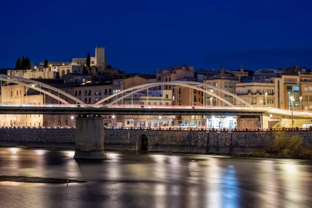 Castillo de la Suda and the Cathedral of Tortosa over the River L'Ebre