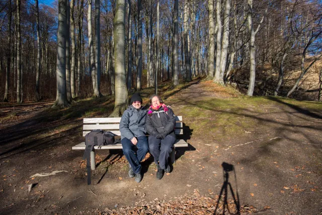 Fotopause an den Kreidefelsen von Rügen