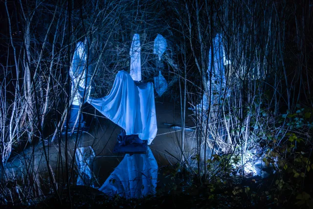 Nightly witching hour in the park of Mechelen